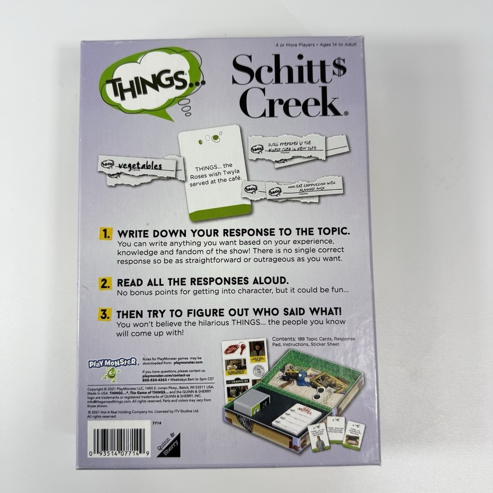 Things... Schitt's Creek Edition Party Game - Open box - See‎ Description - Picture 2 of 9